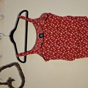 💮Bobeau Red Floral Tank Top💮